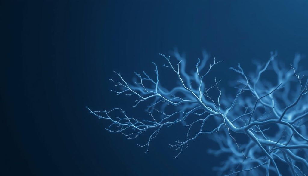 A tranquil scene of the human nervous system, delicately rendered in soothing shades of blue and gray. The intricate network of nerves and ganglia flow organically, creating a captivating, almost ethereal visual. Soft, indirect lighting casts a serene, contemplative atmosphere, inviting the viewer to appreciate the complex beauty of the body's internal workings. The composition is balanced and harmonious, with the nervous system occupying the foreground, surrounded by a subtle, minimalist background that allows the subject to take center stage. The overall effect is calming and meditative, perfectly suited to illustrate the restorative power of massage for stress management. A tranquil scene of the human nervous system, delicately rendered in soothing shades of blue and gray. The intricate network of nerves and ganglia flow organically, creating a captivating, almost ethereal visual. Soft, indirect lighting casts a serene, contemplative atmosphere, inviting the viewer to appreciate the complex beauty of the body's internal workings. The composition is balanced and harmonious, with the nervous system occupying the foreground, surrounded by a subtle, minimalist background that allows the subject to take center stage. The overall effect is calming and meditative, perfectly suited to illustrate the restorative power of massage for stress management.